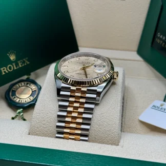 【Super Clone】RLX  Datejust 36mm 126233 Champagne Fluted Motif Diamond Dial Jubilee Bracelet
