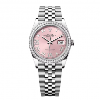 【Super Clone】RLX  Datejust 36mm 126284 Pink Dial Jubilee Bracelet