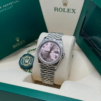 【Super Clone】RLX  Datejust 36mm 126284 Pink Dial Jubilee Bracelet