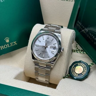 【Super Clone】RLX  Datejust 36mm 126234 Silver Index Dial Oyster Stainless Steel