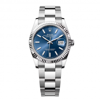 【Super Clone】RLX  Datejust 36mm 126234 Blue Index Dial 36mm Oyster Stainless Steel