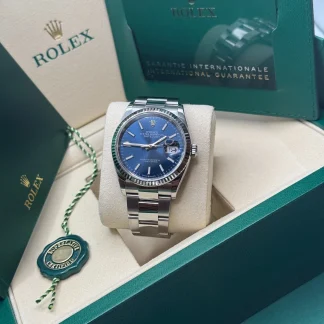 【Super Clone】RLX  Datejust 36mm 126234 Blue Index Dial 36mm Oyster Stainless Steel