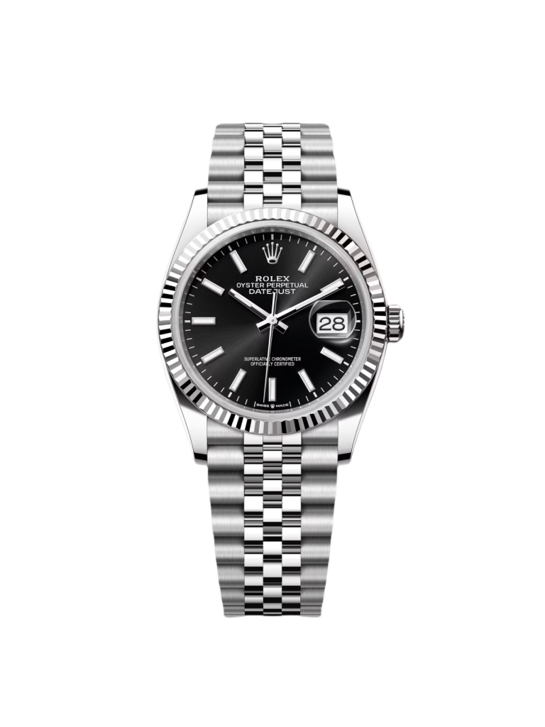 【Super Clone】RLX  Datejust 36mm 126234 Black Index Jubilee Stainless Steel Mens Watch
