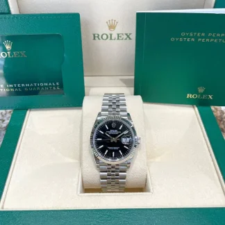 【Super Clone】RLX  Datejust 36mm 126234 Black Index Jubilee Stainless Steel Mens Watch