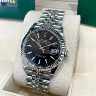 【Super Clone】RLX  Datejust 36mm 126234 Black Index Jubilee Stainless Steel Mens Watch