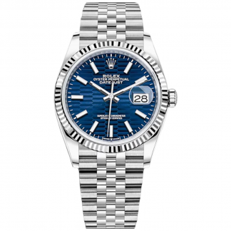 【Super Clone】RLX  Datejust 36mm 126234 Blue Fluted Motif Dial Jubilee Bracelet