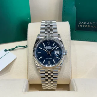 【Super Clone】RLX  Datejust 36mm 126234 Blue Fluted Motif Dial Jubilee Bracelet