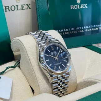 【Super Clone】RLX  Datejust 36mm 126234 Blue Fluted Motif Dial Jubilee Bracelet