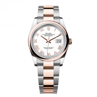 【Super Clone】RLX  Datejust 36mm 126201 White Dial Oyster Bracelet Watch