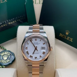 【Super Clone】RLX  Datejust 36mm 126201 White Dial Oyster Bracelet Watch