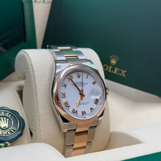 【Super Clone】RLX  Datejust 36mm 126201 White Dial Oyster Bracelet Watch