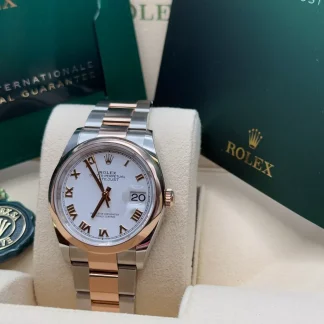 【Super Clone】RLX  Datejust 36mm 126201 White Dial Oyster Bracelet Watch