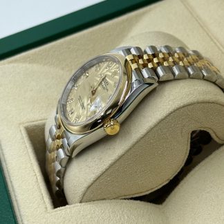 【Super Clone】RLX  Datejust 36mm 126203 Golden Palm Dial Domed Bezel Oyster Bracelet