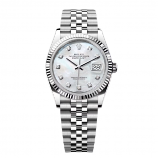 【Super Clone】RLX  Datejust 36mm 126234 Mother of Pearl Diamond Dial Oyster Stainless Steel
