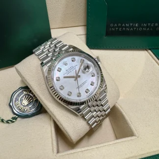 【Super Clone】RLX  Datejust 36mm 126234 Mother of Pearl Diamond Dial Oyster Stainless Steel