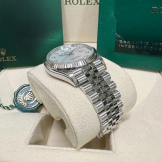 【Super Clone】RLX  Datejust 36mm 126234 Mother of Pearl Diamond Dial Oyster Stainless Steel