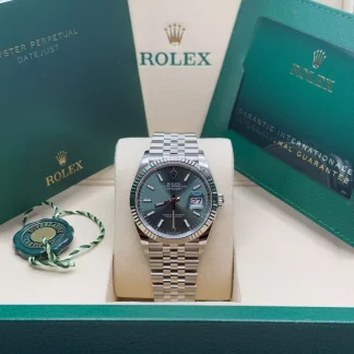 【Super Clone】RLX  Datejust 36mm 126234 Mint Green Dial Jubilee Bracelet Watch