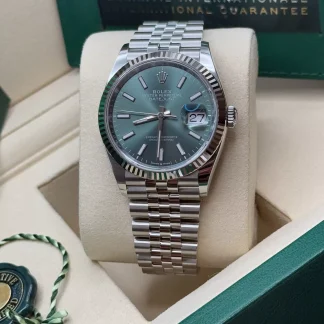 【Super Clone】RLX  Datejust 36mm 126234 Mint Green Dial Jubilee Bracelet Watch