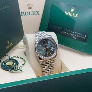 【Super Clone】RLX  Datejust 36mm 126234 Mint Green Dial Jubilee Bracelet Watch