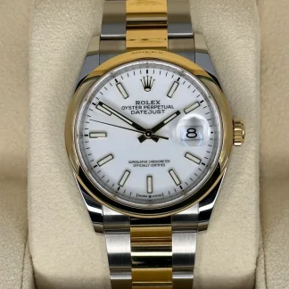 【Super Clone】RLX  Datejust 36mm 126203 White Dial Domed Bezel Jubilee Bracelet