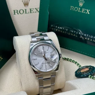 【Super Clone】RLX  Datejust 36mm 126200 Oyster Perpetual Silver Dial Jubilee Stainless Steel