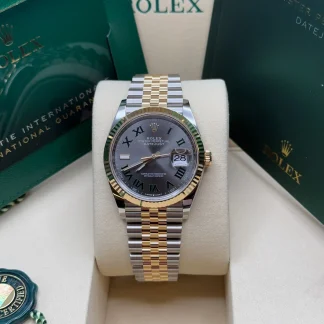 【Super Clone】RLX  Datejust 36mm 126233 Wimbledon Slate Dial Oyster Bracelet Watch