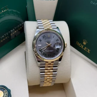 【Super Clone】RLX  Datejust 36mm 126233 Wimbledon Slate Dial Oyster Bracelet Watch