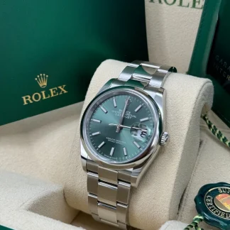 【Super Clone】RLX  Datejust 36mm 126200 Mint Green Dial Stainless Steel Oyster Bracelet Watch