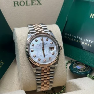 【Super Clone】RLX  Datejust 36mm 126231 Mother-of-Pearl Dial Jubilee Bracelet