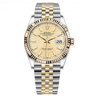 【Super Clone】RLX  Datejust 36mm 126233 Golden Fluted Motif 36mm Dial Oyster Bracelet
