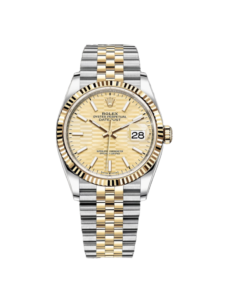 【Super Clone】RLX  Datejust 36mm 126233 Golden Fluted Motif 36mm Dial Oyster Bracelet