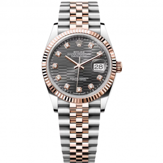 【Super Clone】RLX  Datejust 36mm 126231 Slate Fluted Motif Dial 36mm Jubilee Bracelet