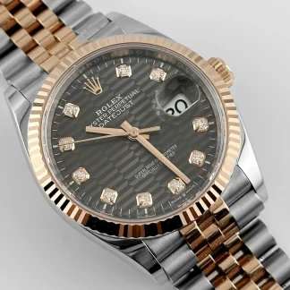【Super Clone】RLX  Datejust 36mm 126231 Slate Fluted Motif Dial 36mm Jubilee Bracelet