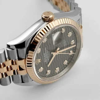 【Super Clone】RLX  Datejust 36mm 126231 Slate Fluted Motif Dial 36mm Jubilee Bracelet