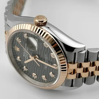 【Super Clone】RLX  Datejust 36mm 126231 Slate Fluted Motif Dial 36mm Jubilee Bracelet