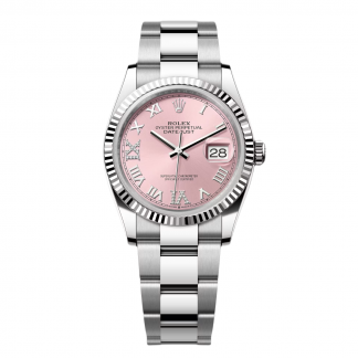 【Super Clone】RLX  Datejust 36mm 126234 Pink Roman Dial Oyster Stainless Steel