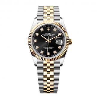 【Super Clone】RLX  Datejust 36mm 126233 Custom Black Dial Jubilee Bracelet Watch