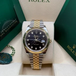 【Super Clone】RLX  Datejust 36mm 126233 Custom Black Dial Jubilee Bracelet Watch