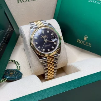 【Super Clone】RLX  Datejust 36mm 126233 Custom Black Dial Jubilee Bracelet Watch