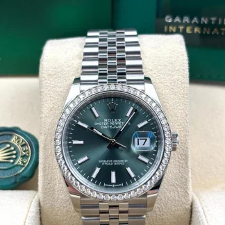 【Super Clone】RLX  Datejust 36mm 126284 Green Dial Jubilee Bracelet