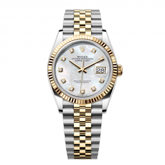 【Super Clone】RLX  Datejust 36mm 126233 MOP Diamond Dial Jubilee Two-Tone Bracelet Watch