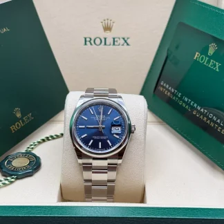 【Super Clone】RLX  Datejust 36mm 126200 Stainless Steel Blue Dial Oyster Watch