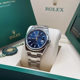 【Super Clone】RLX  Datejust 36mm 126200 Stainless Steel Blue Dial Oyster Watch