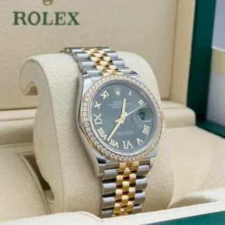 【Super Clone】RLX  Datejust 36mm 126283 Olive Green Dial Jubilee Bracelet Watch