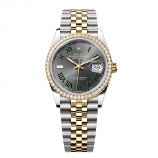 【Super Clone】RLX  Datejust 36mm 126283 Wimbledon Slate Dial Jubilee Bracelet Watch