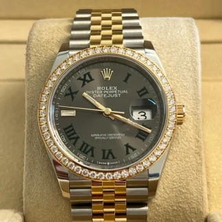 【Super Clone】RLX  Datejust 36mm 126283 Wimbledon Slate Dial Jubilee Bracelet Watch
