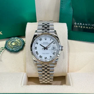 【Super Clone】RLX  Datejust 36mm 126234 White Roman Dial Oyster Stainless Steel Mens