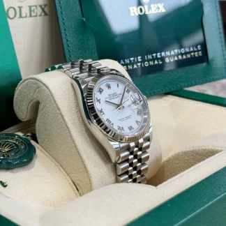 【Super Clone】RLX  Datejust 36mm 126234 White Roman Dial Oyster Stainless Steel Mens