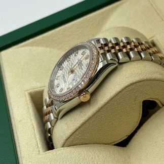 【Super Clone】RLX  Datejust 36mm 126281 Silver Palm Index Dial Jubilee Bracelet