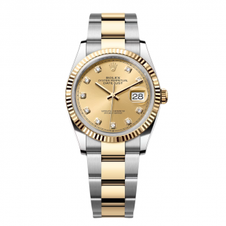 【Super Clone】RLX  Datejust 36mm 126233 Champagne Dial Jubilee Bracelet Watch